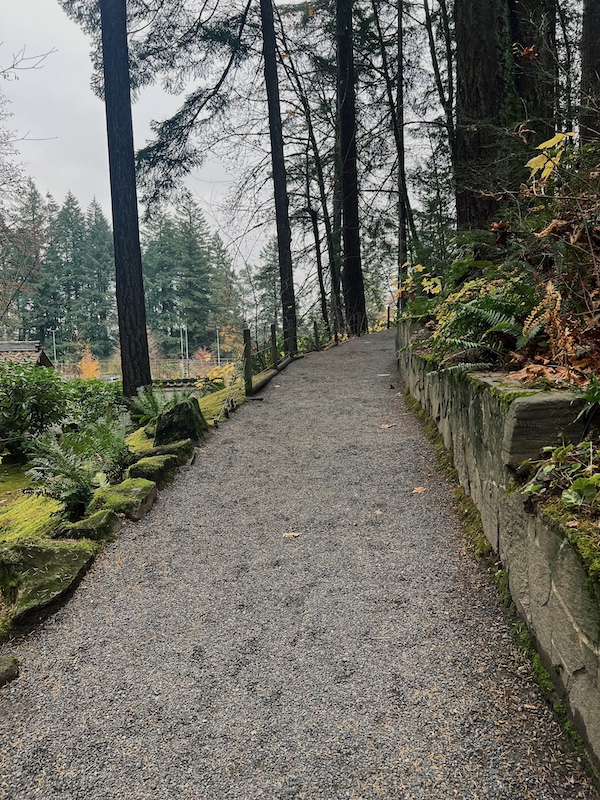 stone path to Portland Japanese Garden