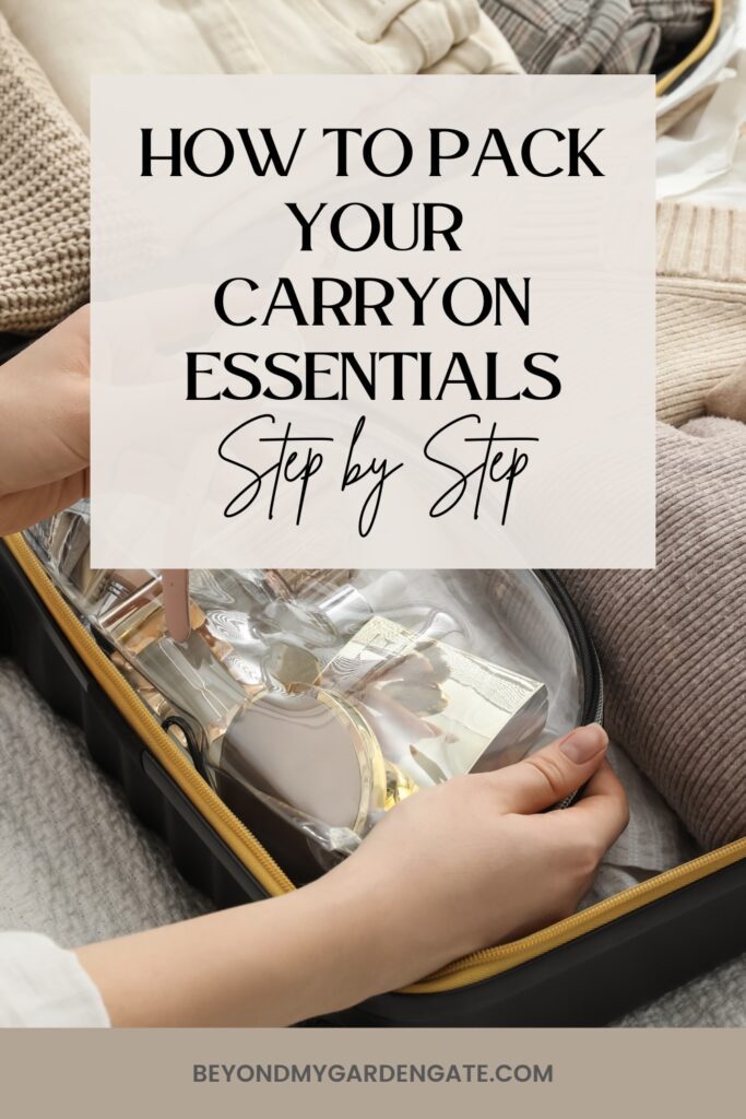 how to pack your Carryon pin